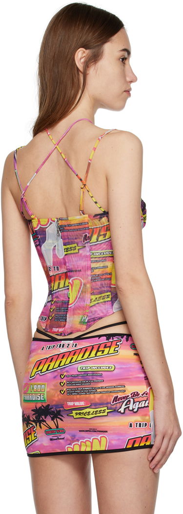 Sukňa Miaou Miaou Aphex Paradise Print Tank Top Ružová | 7046PM1LOT, 2