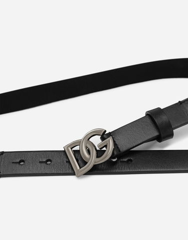 Opasok Dolce & Gabbana Dolce & Gabbana Calfskin and Elastic Belt Čierna | EC0086AQ61680999, 2
