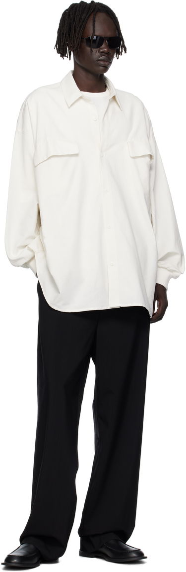 Košeľa Fear of God ESSENTIALS Long-Sleeve Oxford Shirt with Flap Pockets Biela | 186SP254424F, 3
