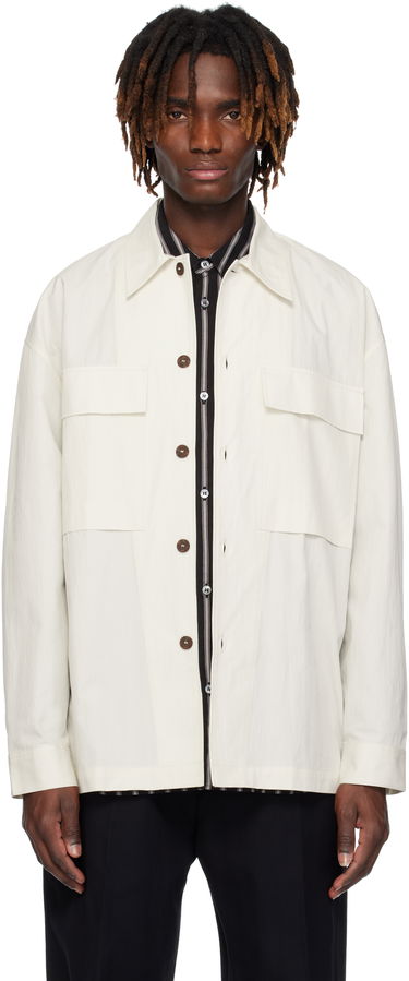 Košeľa Studio Nicholson Studio Nicholson Landi Overshirt Biela | LANDI SNM - 1280, 0