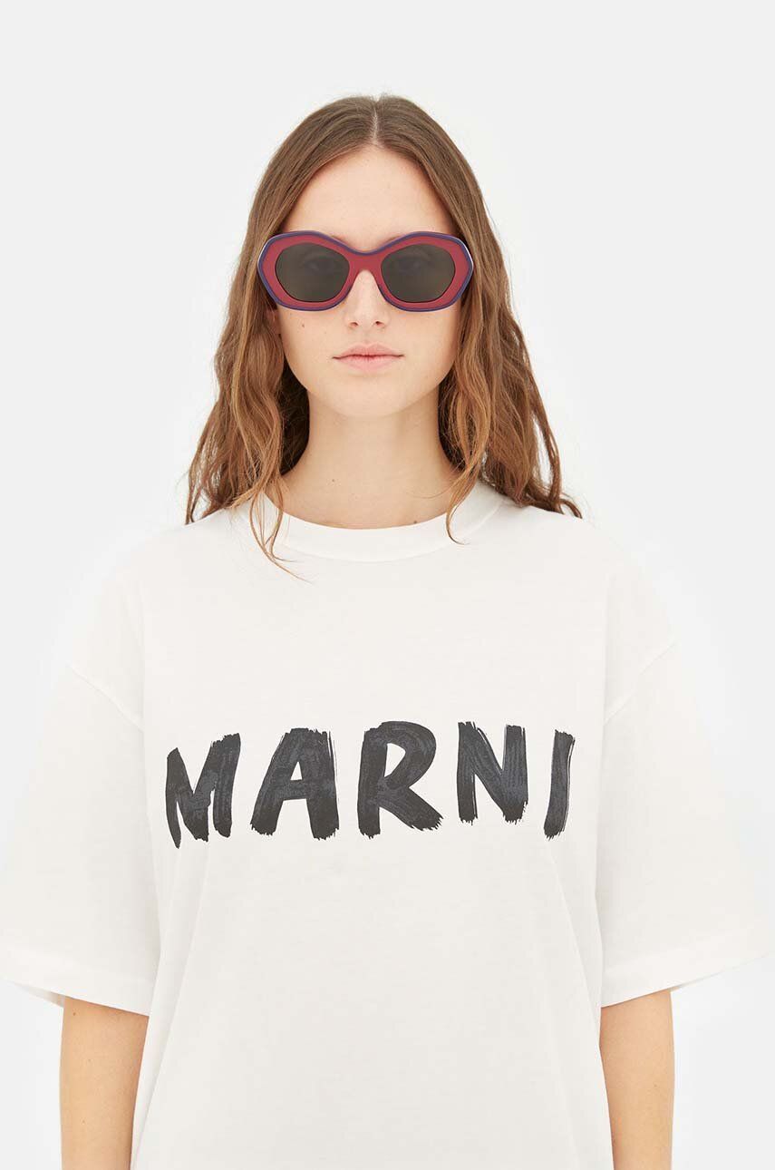 Tričko Marni Marni Ulawun Vulcano Bordeaux Sunglasses Biela | EYMRN00024.002.YAL, 0
