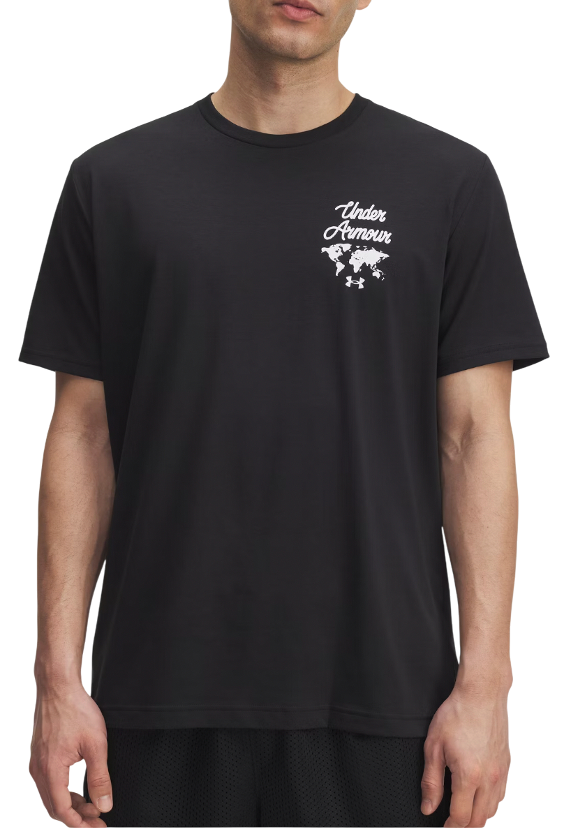 Tričko Under Armour T-Shirt World Map Sports Wordmark Čierna | 6004143-001