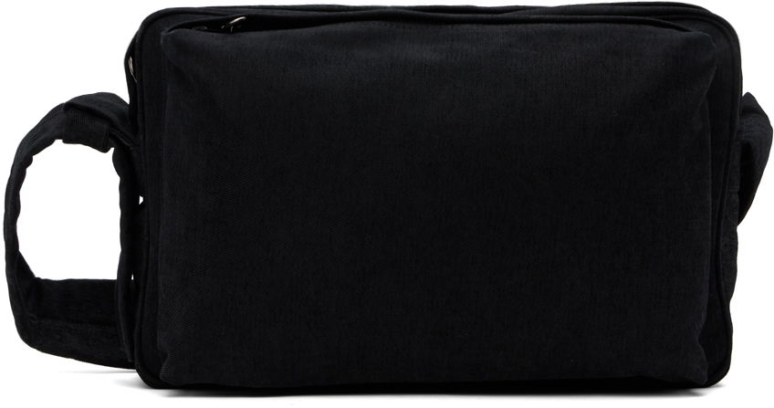 Taška cez rameno Solid Homme Solid Homme Washed Velvet Denim Cross Bag Čierna | S243BA01, 0
