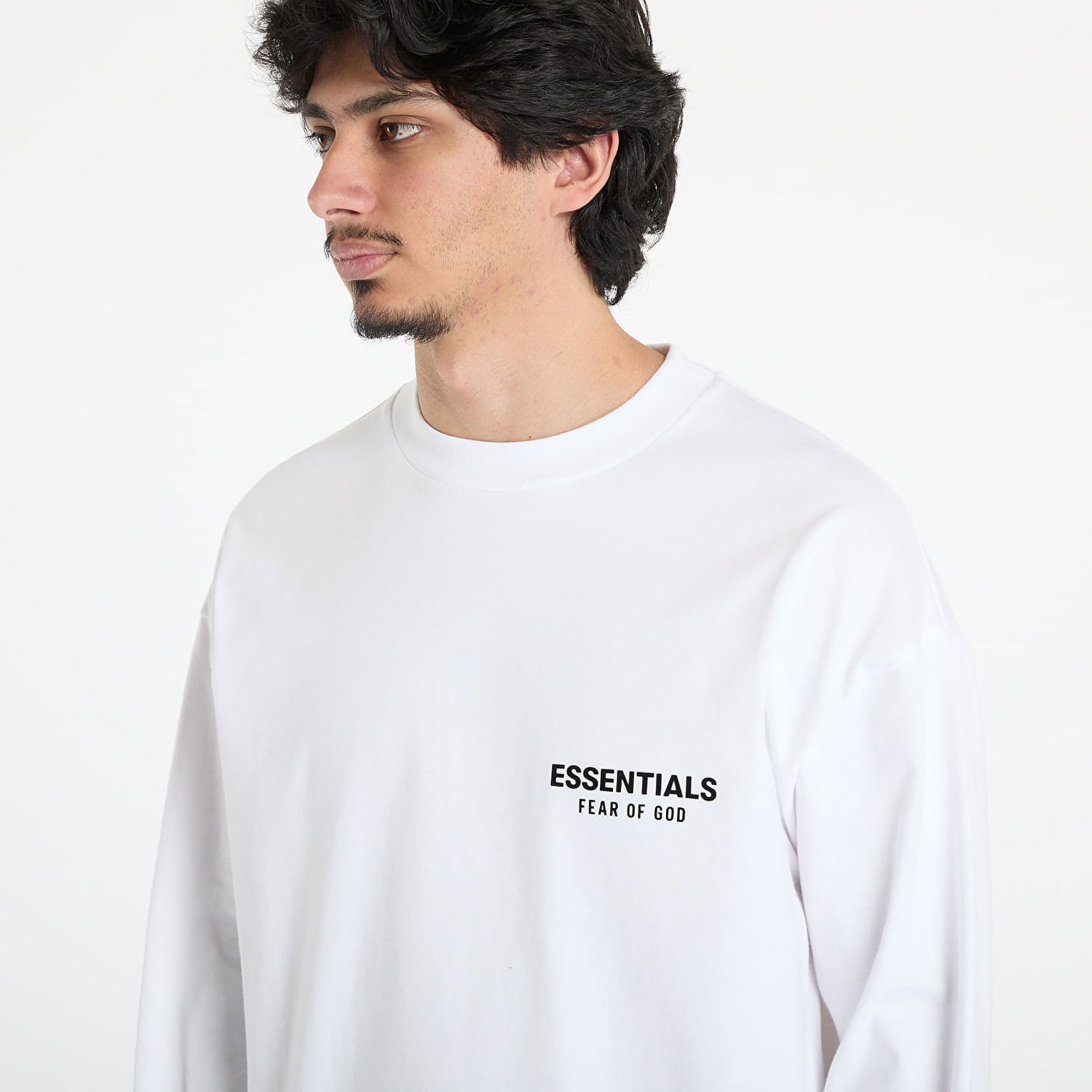 Tričko Fear of God Fear of God Essentials Classic Fit Long Sleeve Tee Biela | 125AS254202F-120, 1