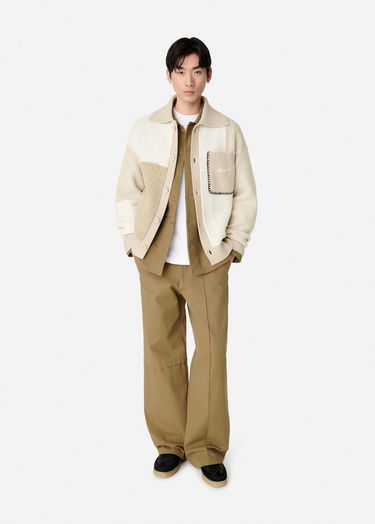 Sveter AXEL ARIGATO Beige Patchwork Knitted Cardigan Biela | A3066002, 4