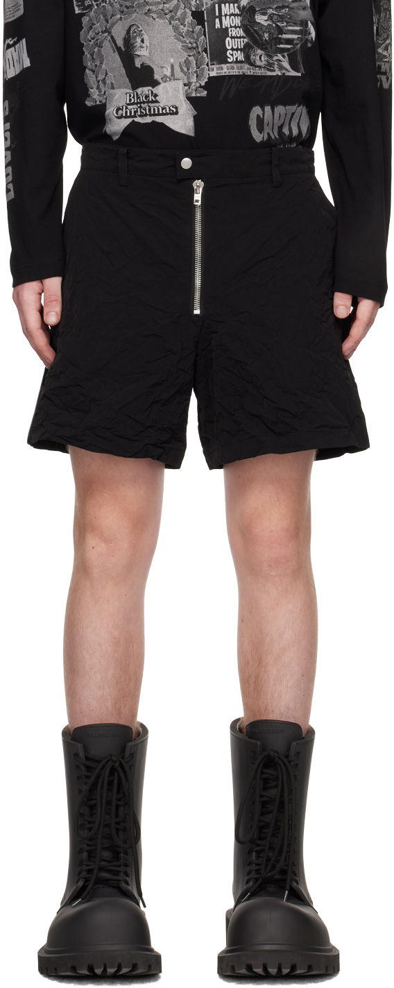 Šortky We11done We11done Crumpled Shorts Čierna | WD-PT1-23-271-M-BK, 0