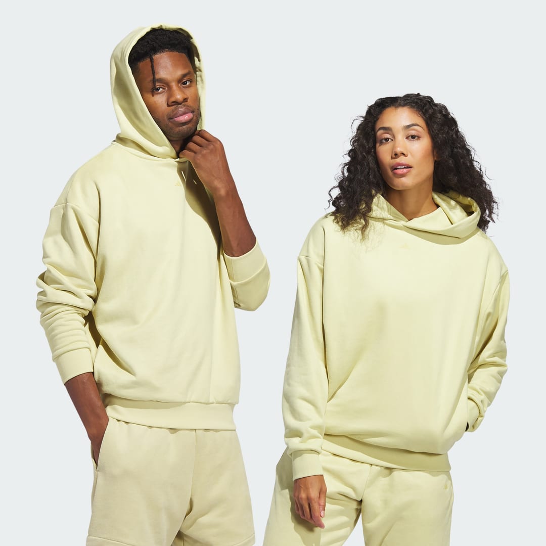 Mikina adidas Performance Basketball Sueded 3/4 Half-Zip Hoodie Žltá | IN7706, 1