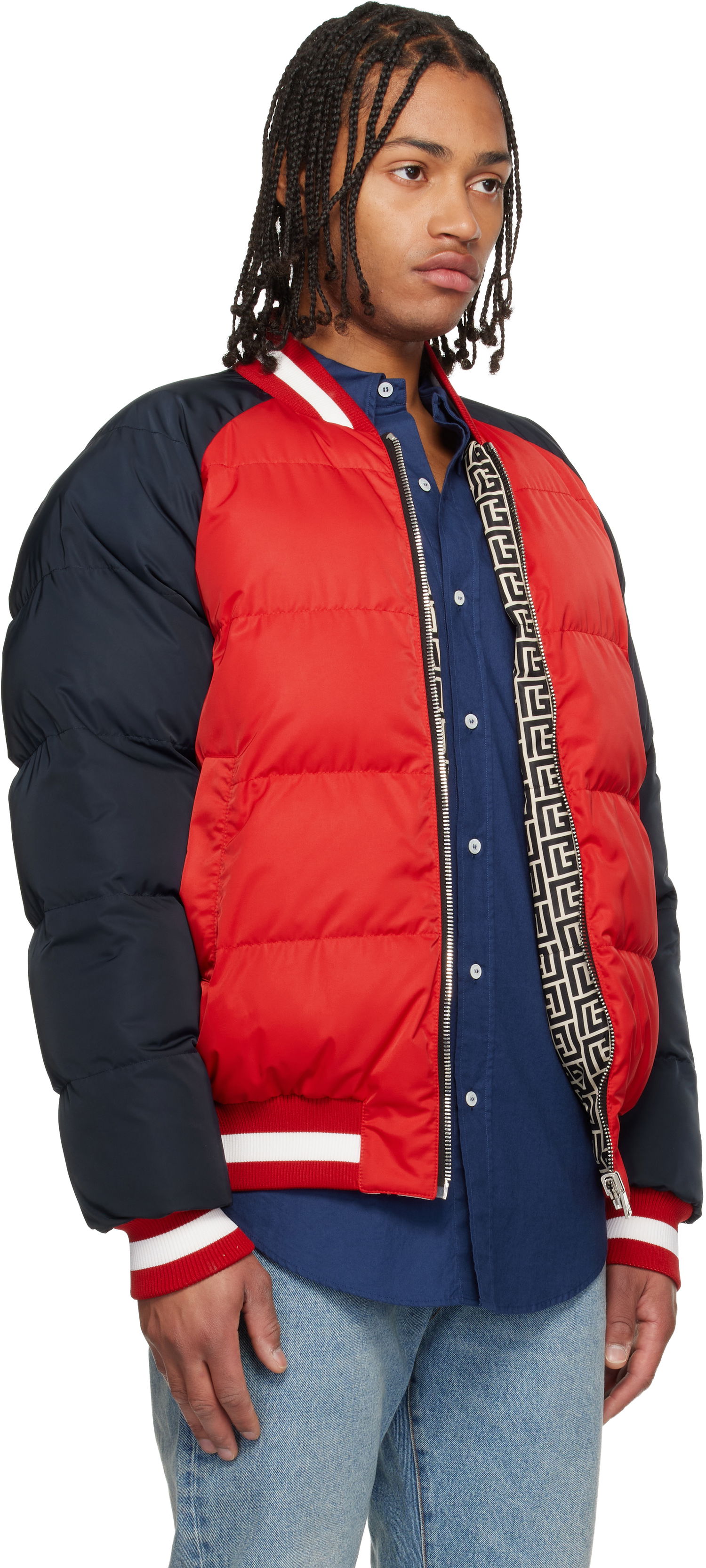 Prešívaná bunda Balmain Balmain Bicolor Reversible Puffer Jacket Rôznofarebný | FH1TP170XL24, 1