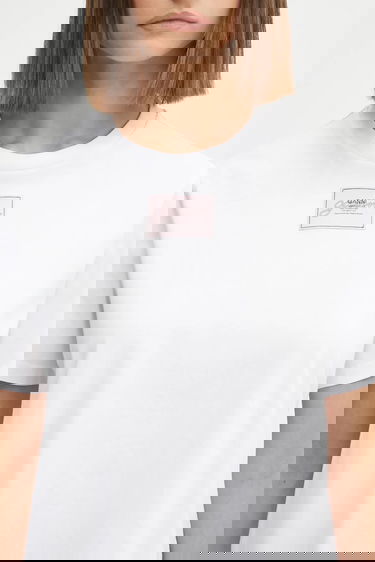 Tričko GANNI GANNI Basic Jersey Collage Relaxed T-Shirt Biela | T4157, 3