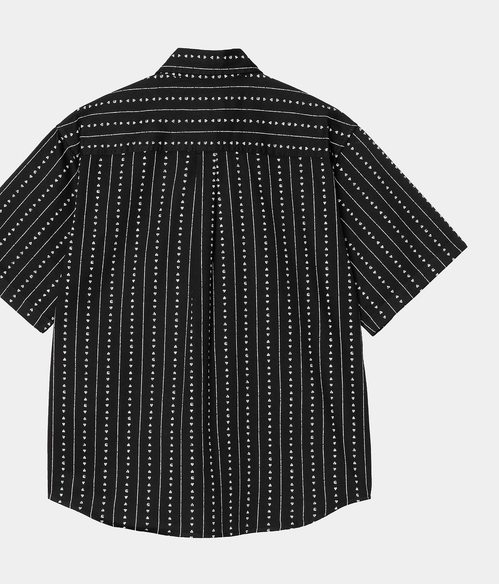 Košeľa Carhartt WIP Carhartt WIP S/S Drewe Shirt Heart C Pinstripe Čierna | I034537_13, 1