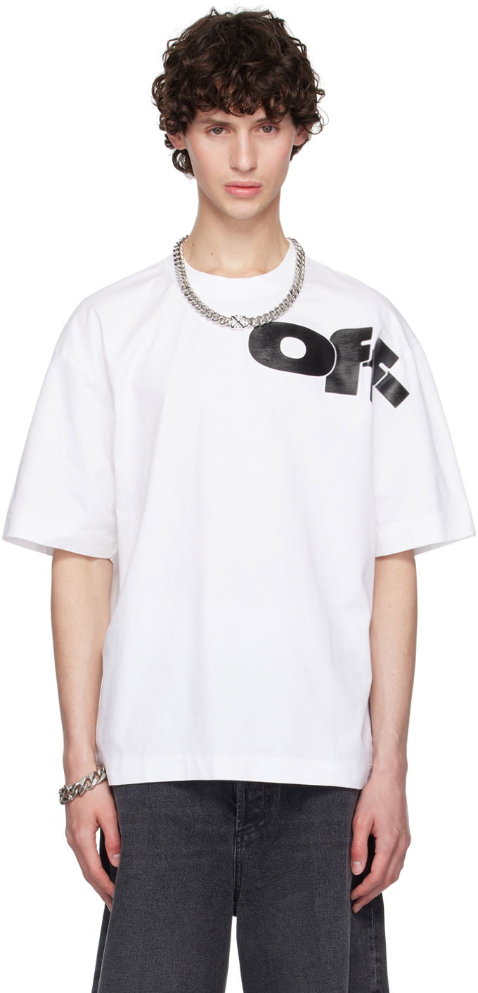 Tričko Off-White White Shared Logo Skate T-Shirt Biela | OMAA120F24JER00G0110, 0