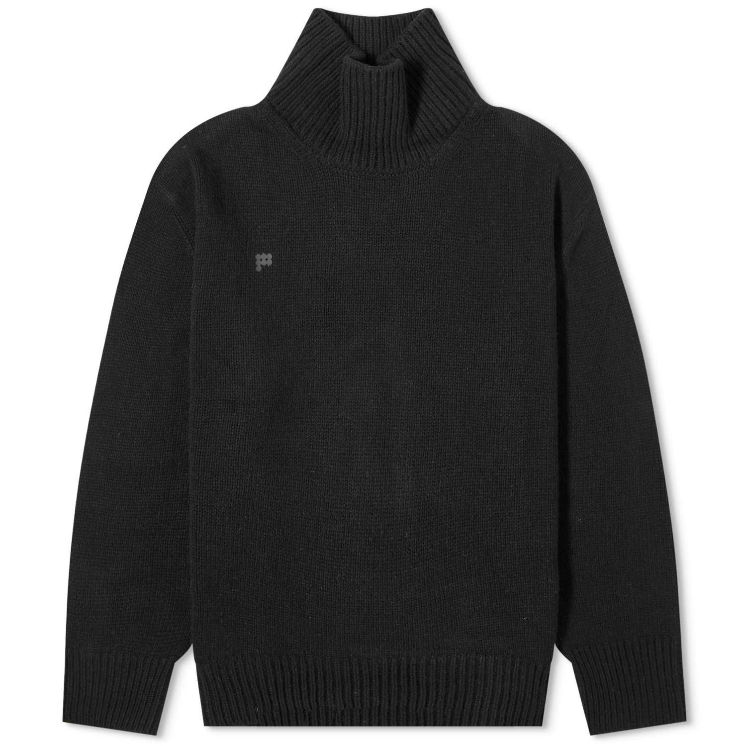 Sveter PANGAIA Recycled Cashmere Chunky Turtleneck Sweater, Size Medium Čierna | 100014319868, 0
