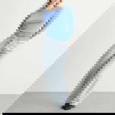 Tričko Samsoe Samsoe Samsøe Samsøe Sadou Long Sleeve T-Shirt Modrá | F10000014-164020TCX, 4