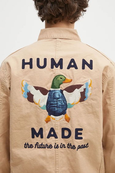 Bunda Human Made Washed Duck Coverall Jacket Béžová | HM28JK013, 3