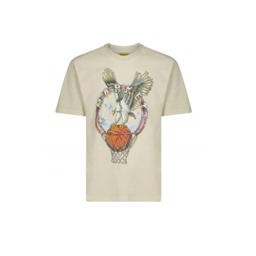 Tričko MARKET Dunking Eagle Tee Béžová | 399001074, 0