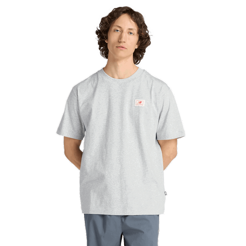 Tričko New Balance T-Shirt Woven Label Šedá | MT53928-AG