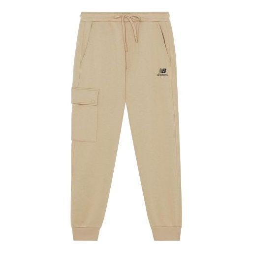 Nohavice New Balance Sportswear Fleece Cargo Pants Béžová | AMP14340-HNA
