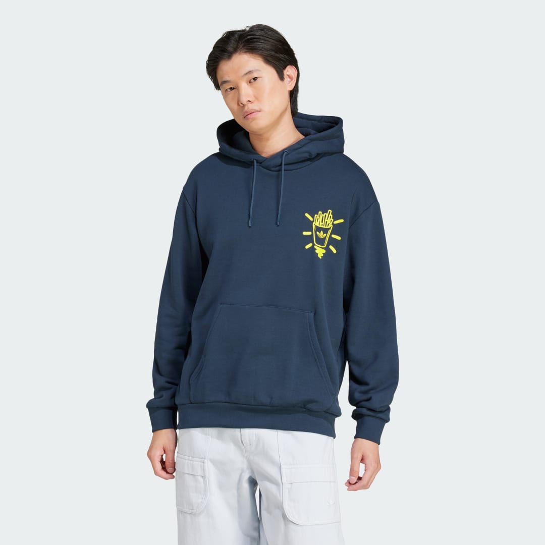 Mikina adidas Performance Q12 Street Burger Hoodie Modrá | JN5694, 0