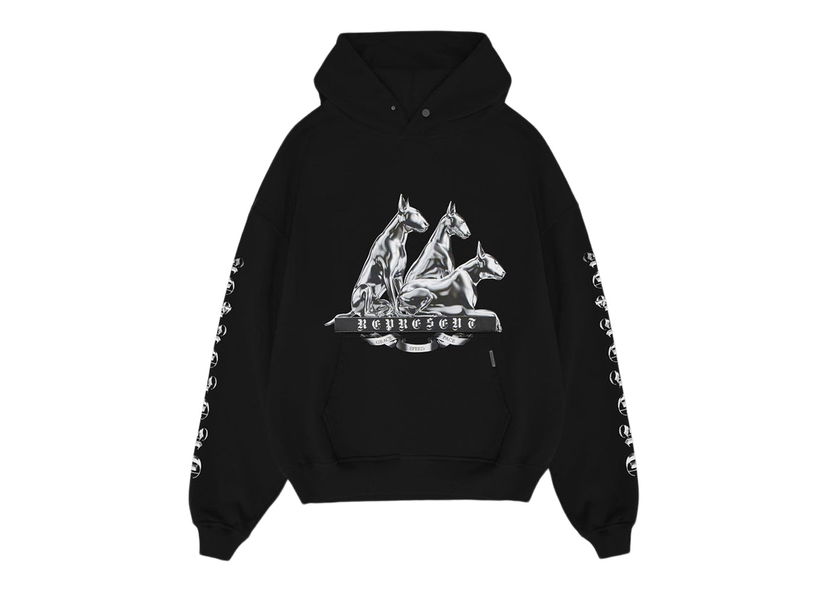 Mikina Represent Clo Represent Bullterrier Hoodie Jet Black Čierna | M04242-01