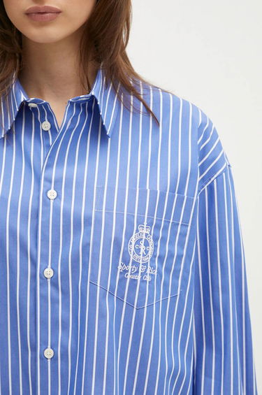 Košeľa Sporty & Rich Sporty & Rich Crown Oversized Relaxed Fit Shirt Modrá | SI006512202ST61, 3
