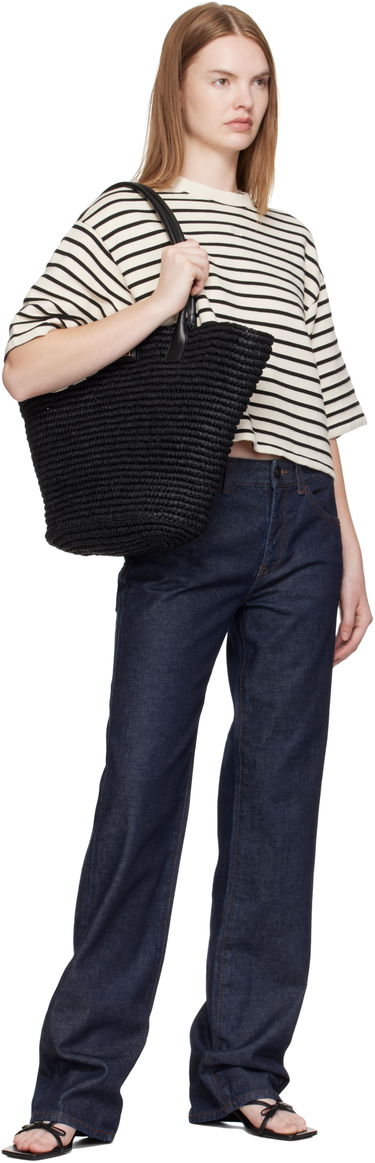 Tote bag Anine Bing Lou Monogram Woven Tote Čierna | A-13-11223-BLK1, 3