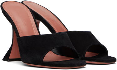 Starostlivosť o obuv Amina Muaddi Amina Muaddi Lupita Suede Heeled Sandals Čierna | LUPITA SLIPPER CL SUEDE, 3