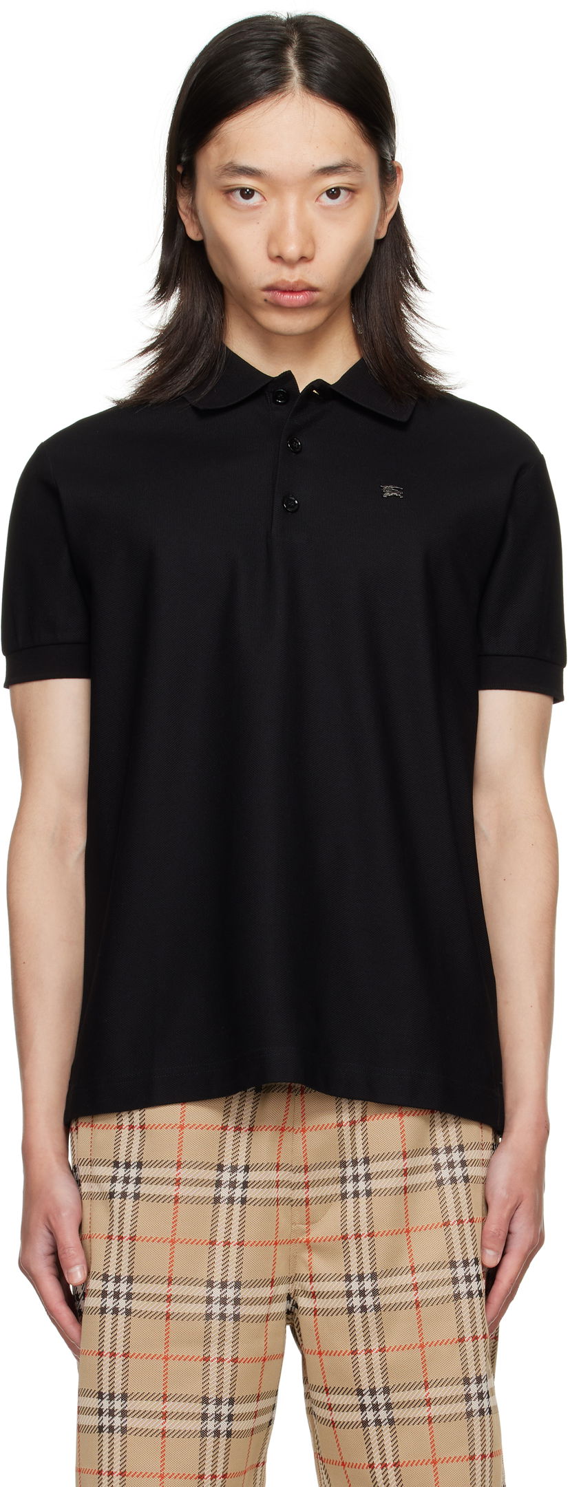 Polo tričko Burberry Burberry EKD Cotton Polo Čierna | 8116183