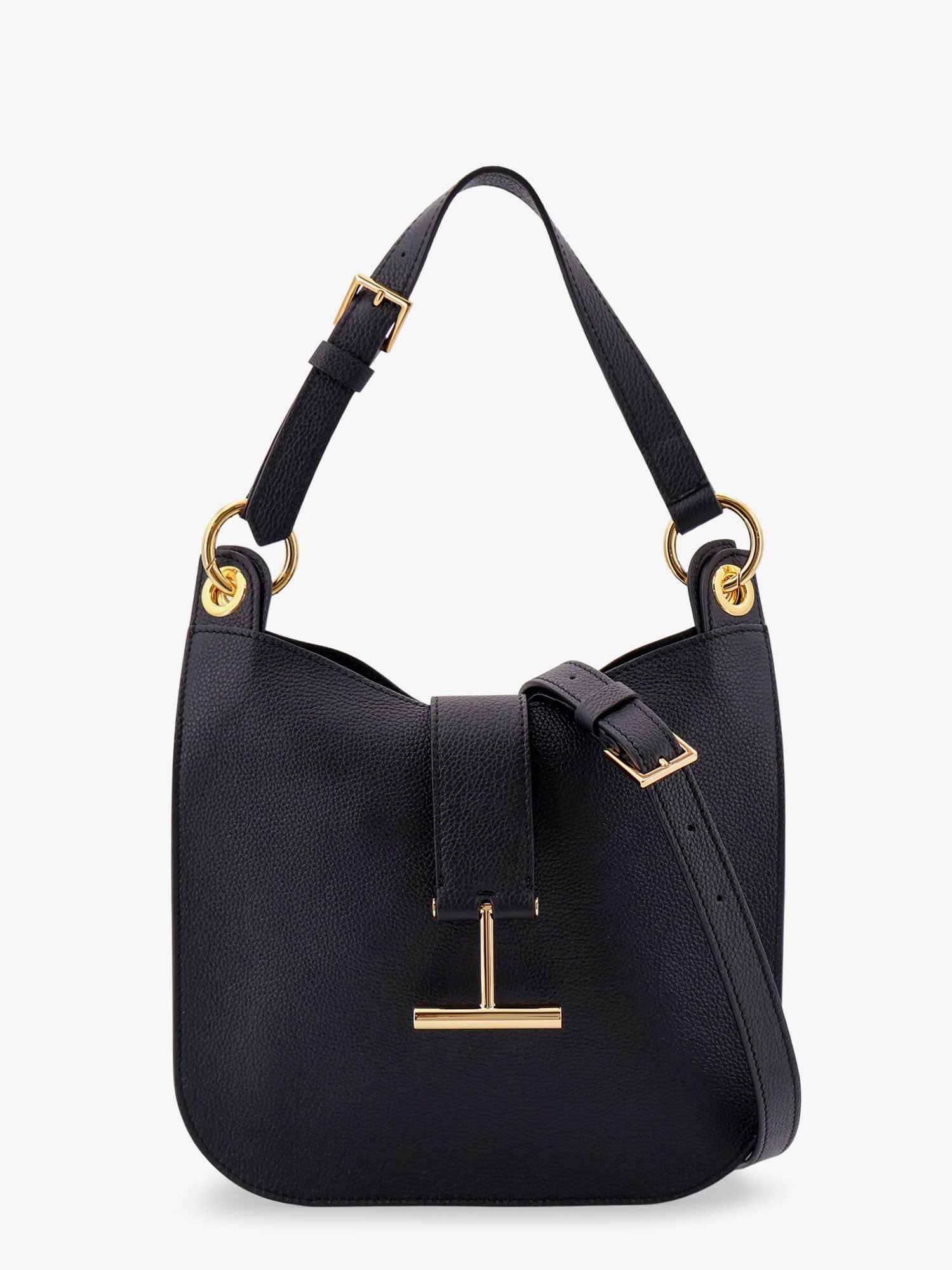 Taška cez rameno Tom Ford Tara Black Leather Shoulder Bag Čierna | L1764LCL095G1N001, 0