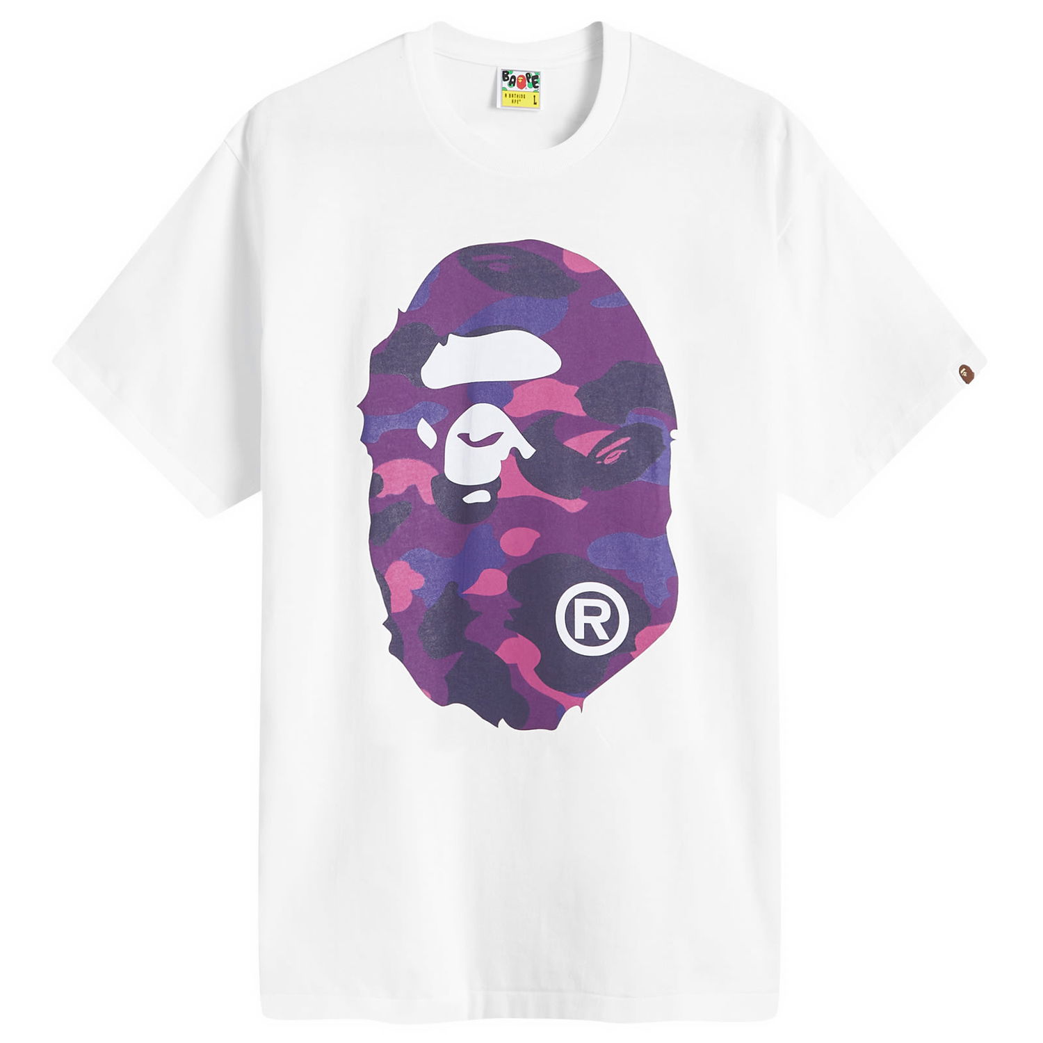 Tričko BAPE A Bathing Ape Camo Big Ape Head T-Shirt Biela | 001TEK301018M-WPR, 0