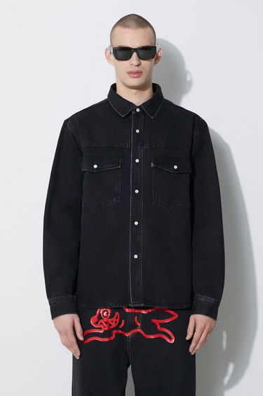 Košeľa BBC IceCream Icecream Running Dog Relaxed Denim Shirt Čierna | IC24149, 0