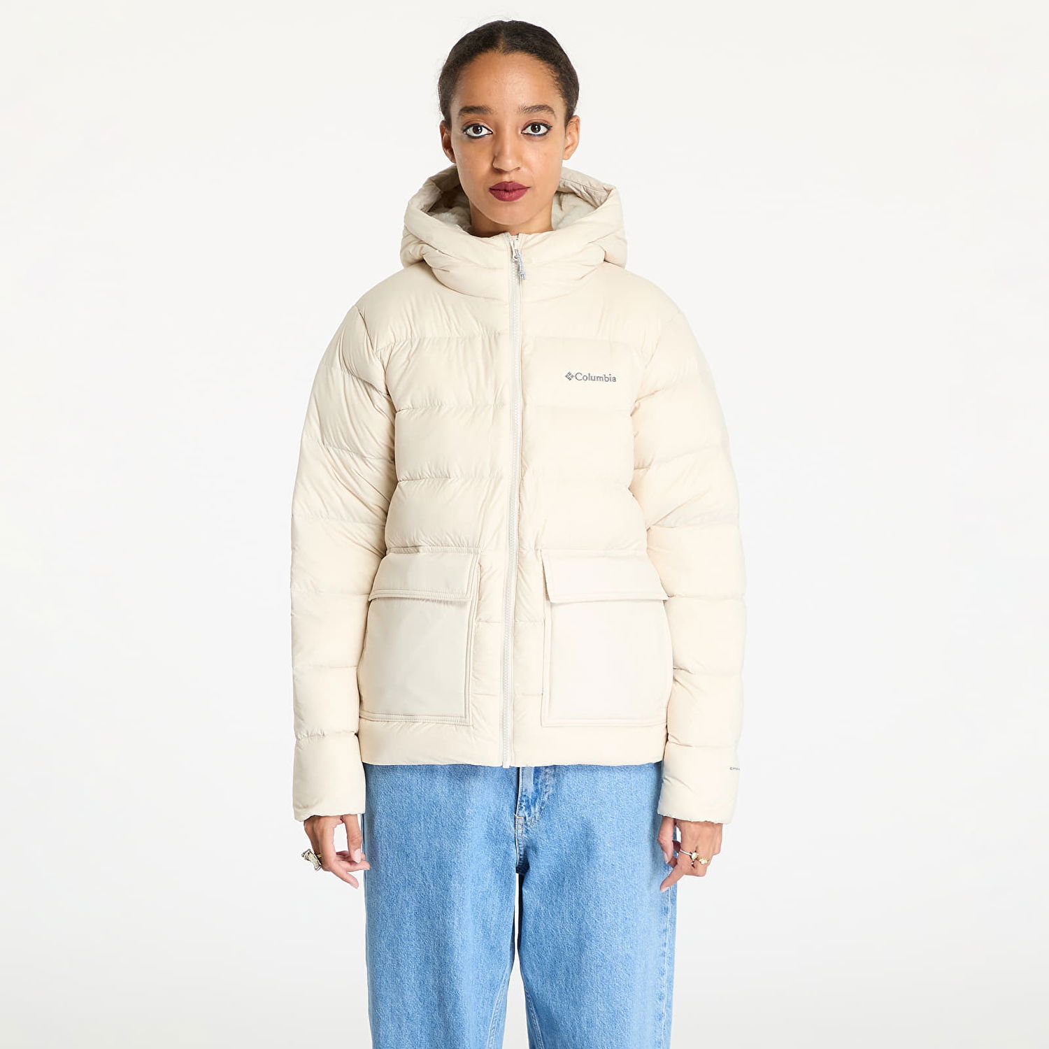 Prešívaná bunda Columbia Harmony Falls Hooded Down Jacket Dark Stone Béžová | 2085372278, 0