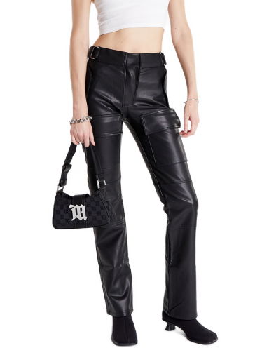 Nohavice MISBHV Vegan Leather Moto Trousers Čierna | 122W326