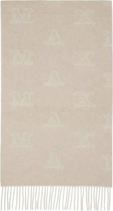 Šál Max Mara Wsklause Monogram Jacquard Fringed Scarf Béžová | 2524546302600, 0