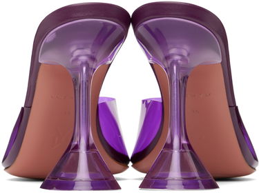 Starostlivosť o obuv Amina Muaddi Amina Muaddi Lupita Glass Slipper Heeled Sandals Fialová | LUPITA GLASS SLIPPER CL PLEXI PV, 1