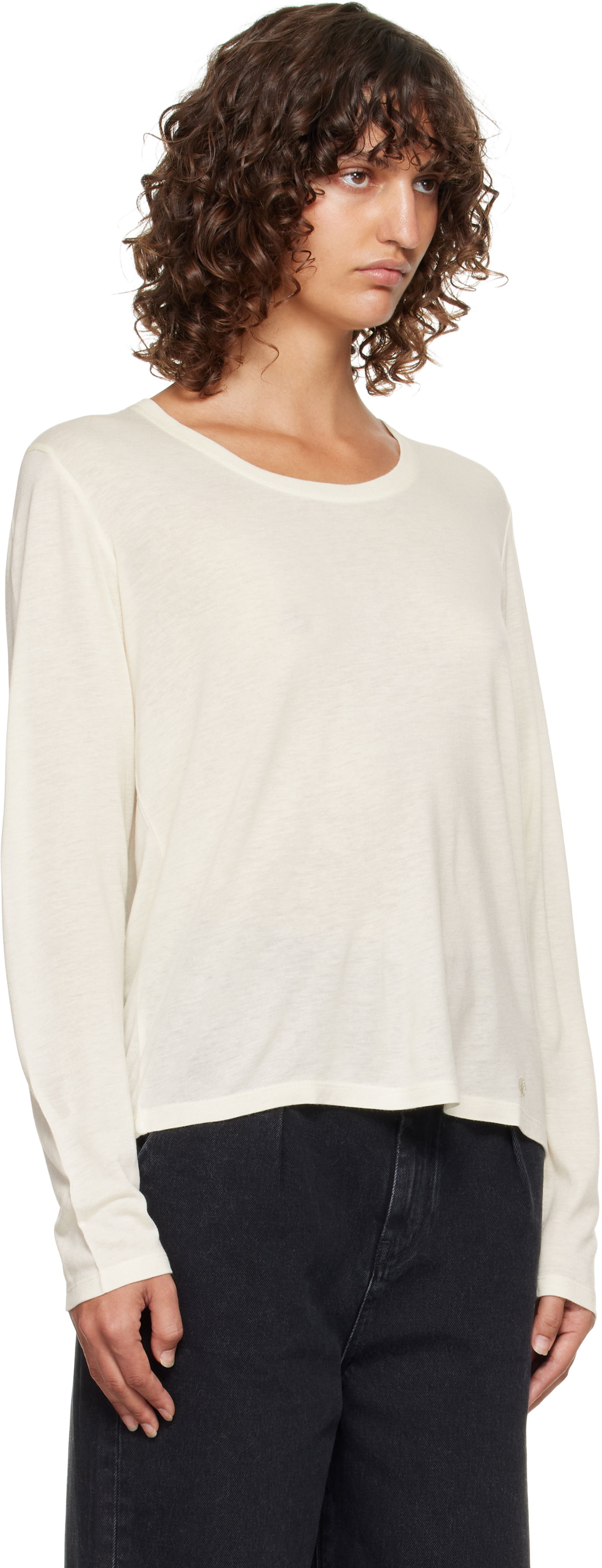 Tričko Loulou de Saison Loulou de Saison Ava LDS Longsleeve Jersey T-shirt Biela | AVA LDS, 1