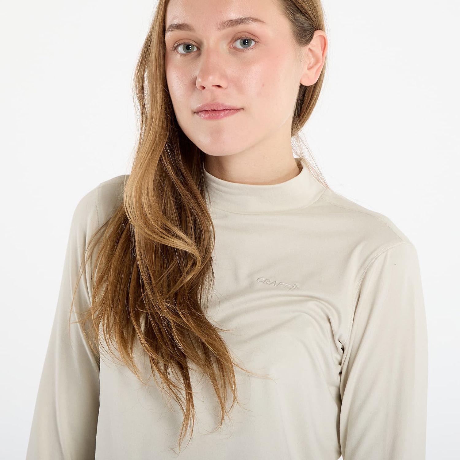 Tričko Craft Flow Long Sleeve Mock Neck Top Béžová | 1916290-214200, 1
