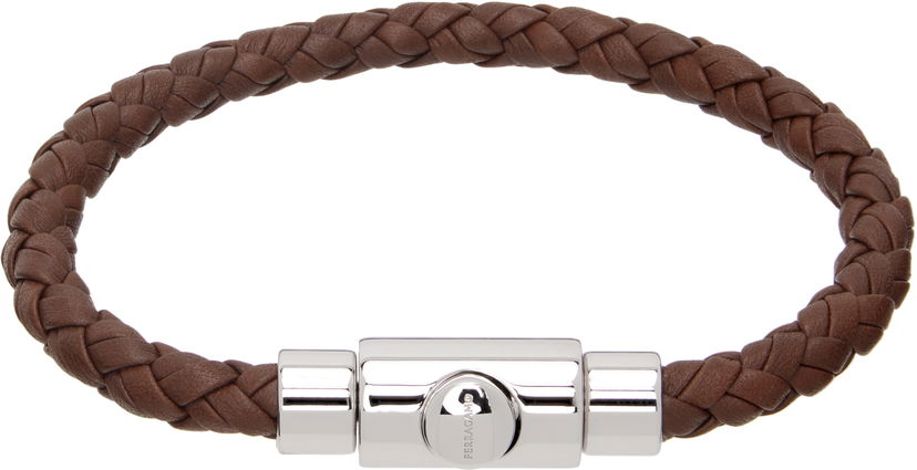 Náramok FERRAGAMO Leather Bracelet Hnedá | 703873