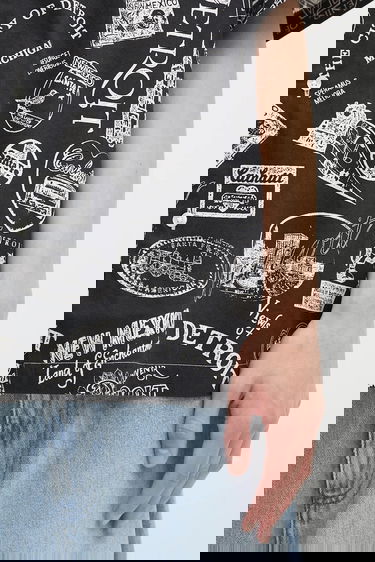 Košeľa Carhartt WIP Short Sleeve State Souvenir Relaxed Shirt Čierna | I034550.2ULXX, 3