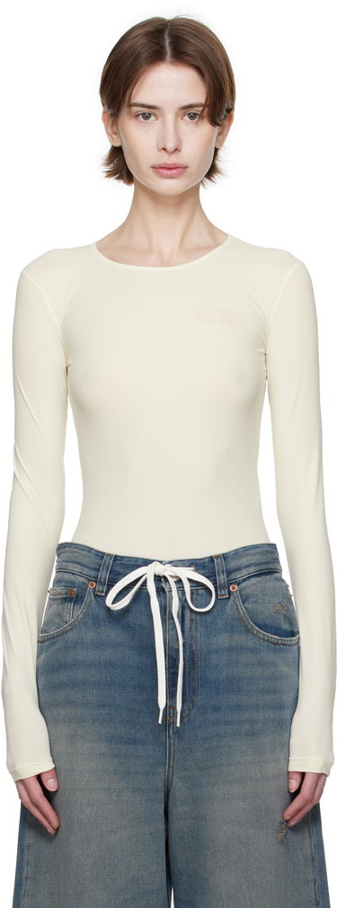 Body Maison Margiela MM6 Maison Margiela Jersey Lycra Bodysuit Béžová | S62NA0077 S20518, 0