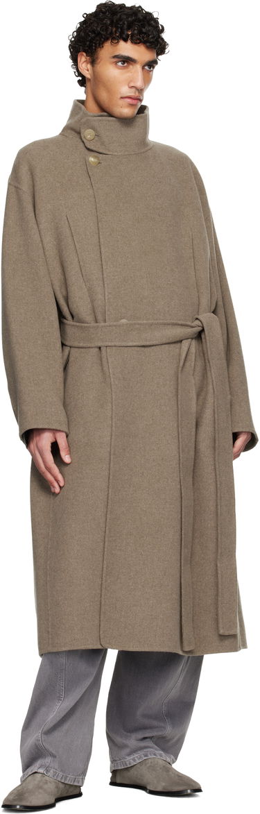 Kabáty Fear of God Wool Cashmere Highneck Wrap Coat Béžová | FG25FW64-642DWC-207, 3