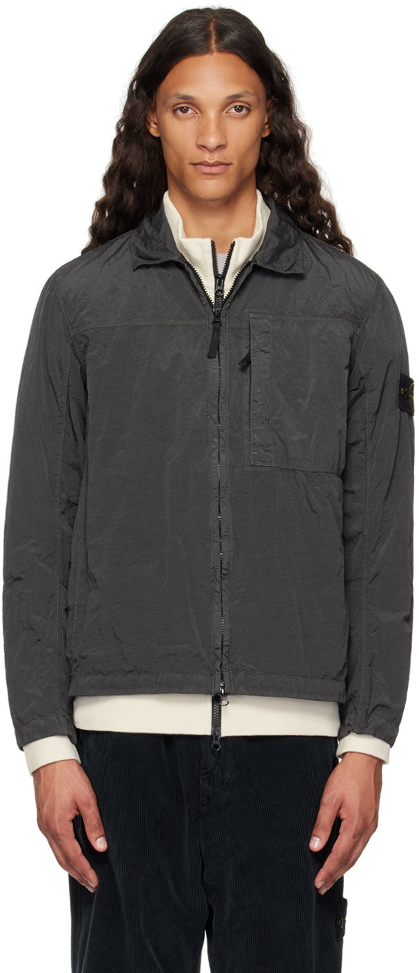 Bunda Stone Island Black Nylon Metal Jacket Šedá | 811511819, 0