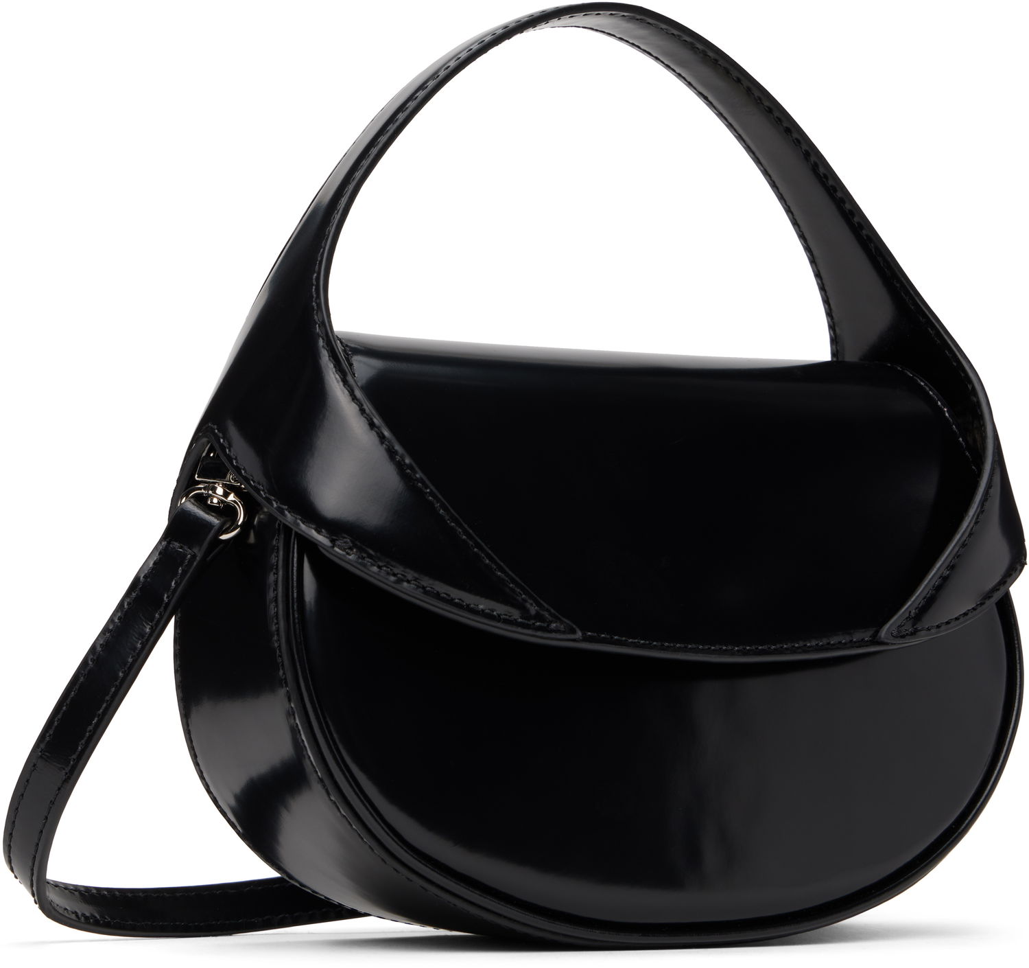 Taška cez rameno BY FAR BY FAR Hari Semi Patent Leather Shoulder Bag Čierna | MWBTH008CL017BK001PL, 1