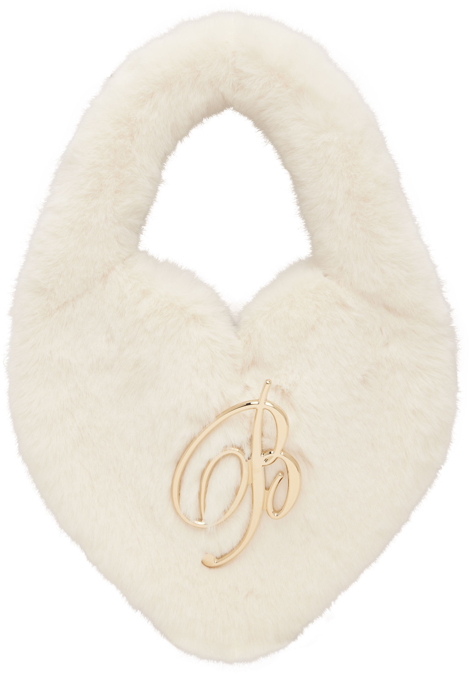 Kabelka Blumarine Blumarine Heart Faux-Fur Handbag Biela | P5HHW086A, 0