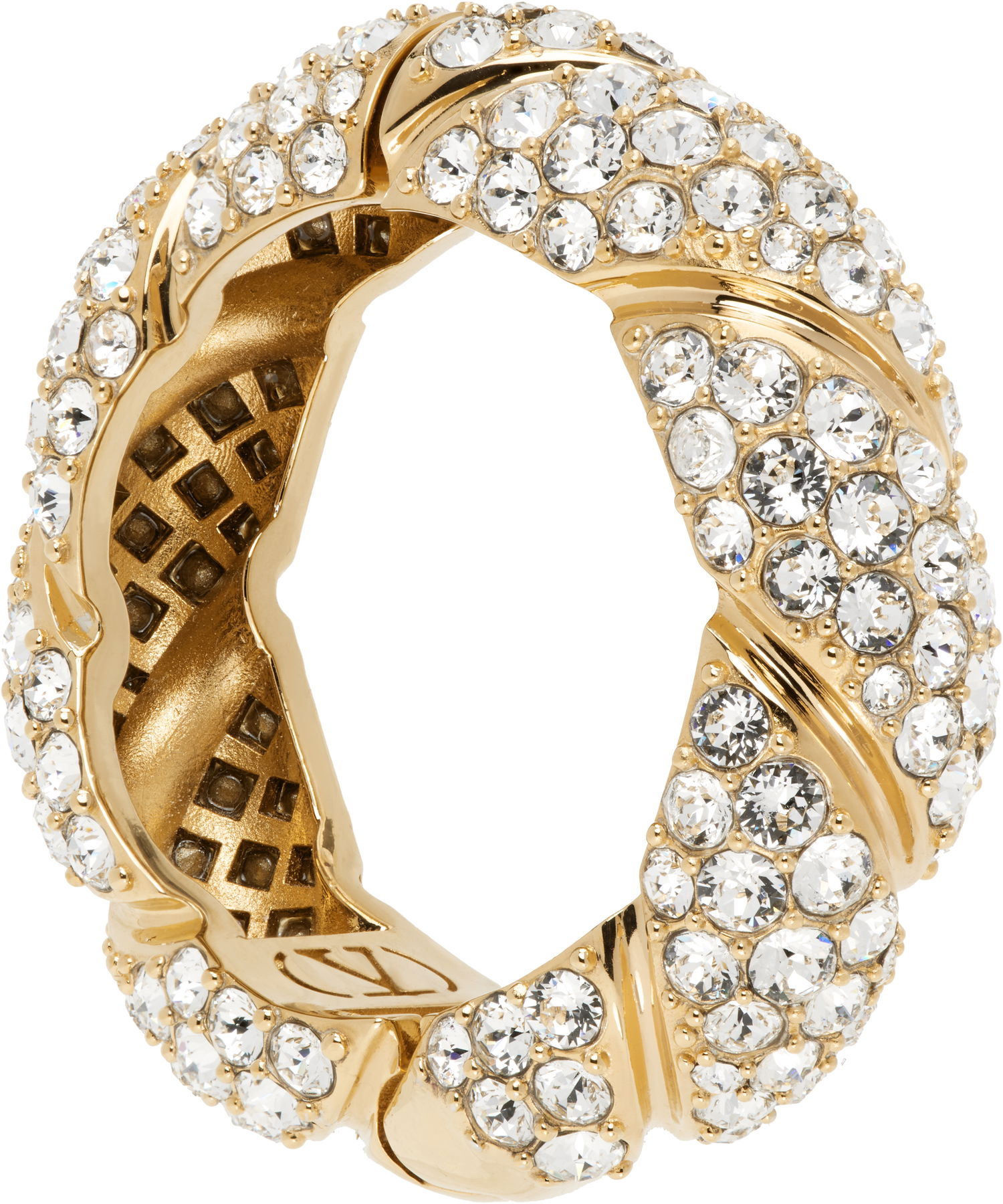 Náramok Valentino Valentino Garavani Small Big Mono Crystal-Embellished Clip-on Earring Metalická | 6W0J0Y96YCW, 1