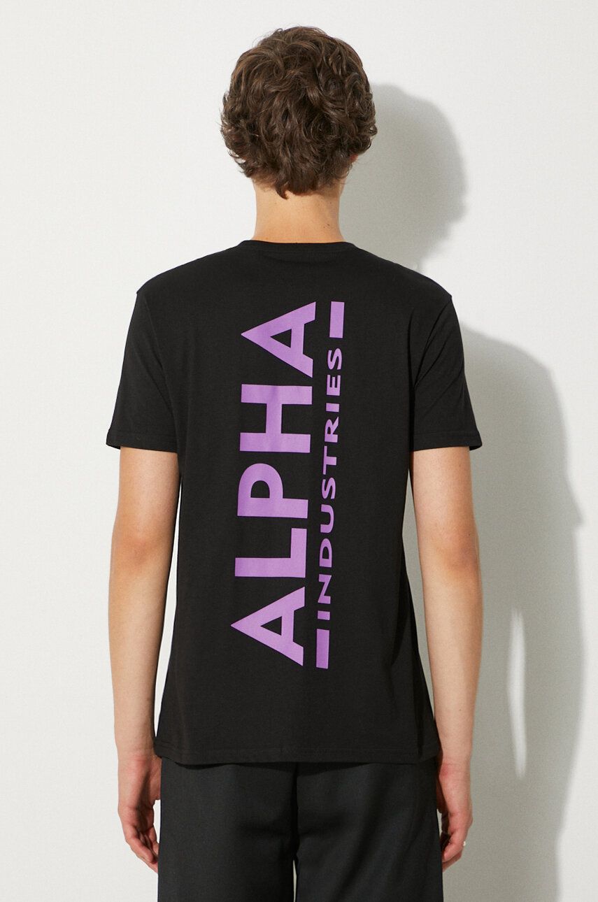Tričko Alpha Industries T-Shirt With Print Čierna | 128507.682, 0