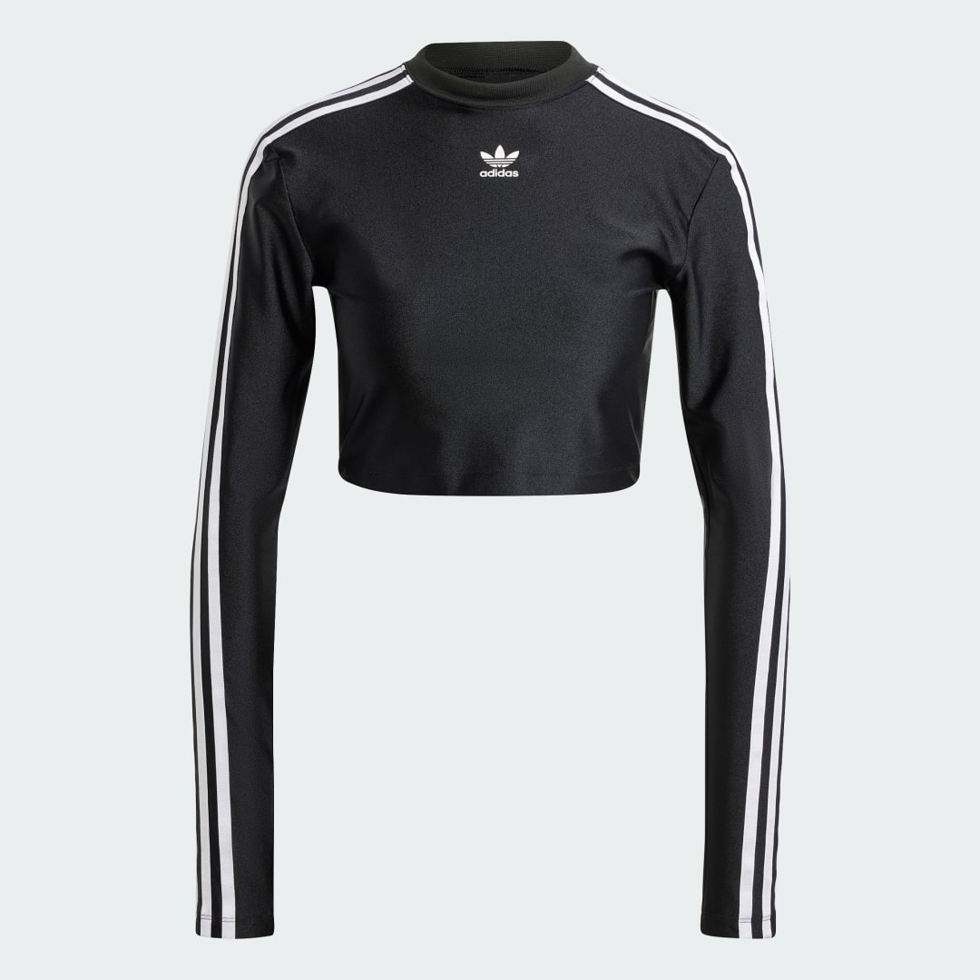 3-Stripes Cropped Long Sleeve Tee