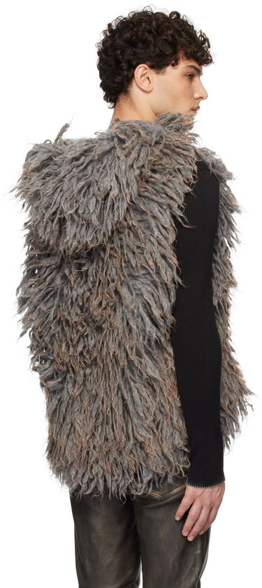 Vesta Diesel Furry Knit Vest Šedá | A17039-0DBDJ-96X, 2