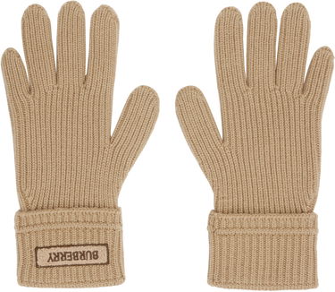 Rukavice Burberry Burberry Wool Gloves with Logo Patch Béžová | 8114594, 0