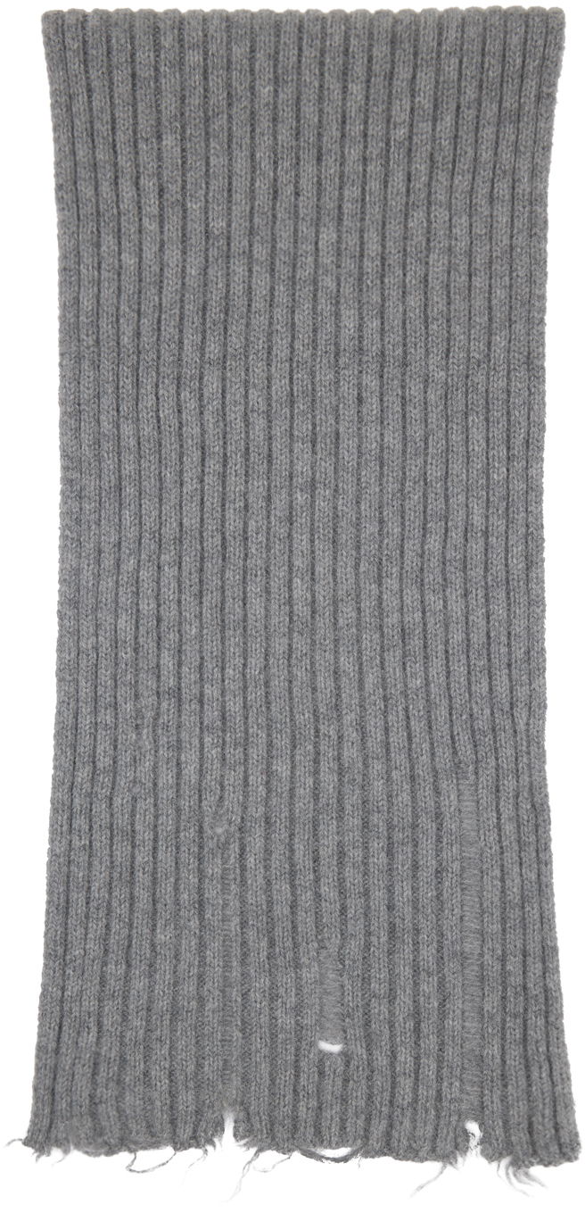 Sveter Stella McCartney Stella McCartney Distressed Knit Scarf Šedá | 6K08933S2536, 1