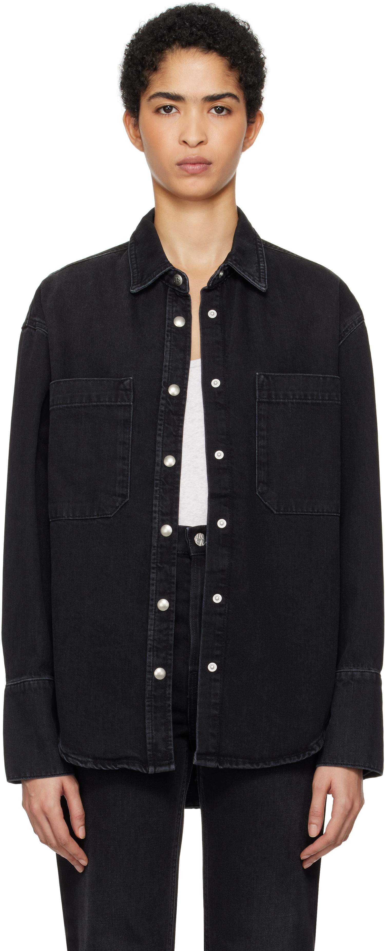 Košeľa Anine Bing Denim Shirt Čierna | A-07-10238-WBL1, 0